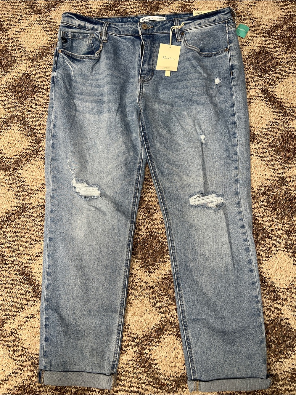 KanCan Light Blue Distressed Boyfriend Jeans